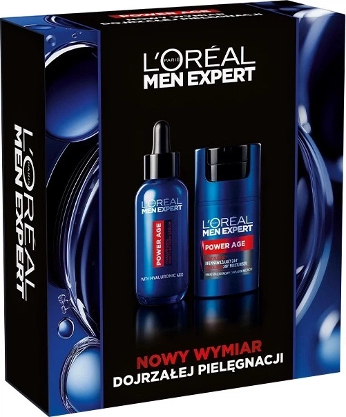 Zestaw L'Oreal Paris Men Expert Krem nawilzajacy 50 ml + Serum z kwasem hialuronowym 30 ml (5905076885825) - obraz 1