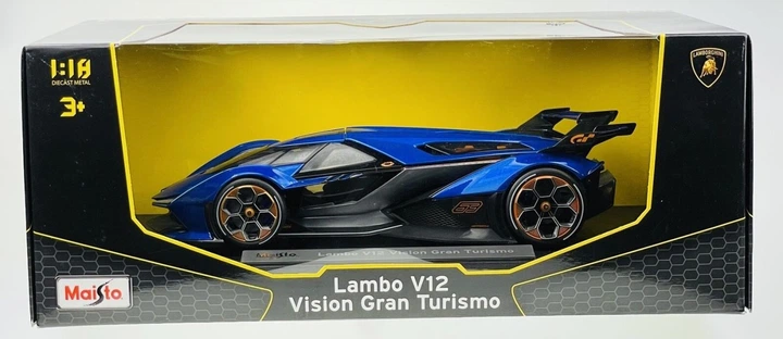 Metalowy model samochodu Maisto Lamborghini V12 Vision GT 1:18 MST36454BU (90159071334) - obraz 1