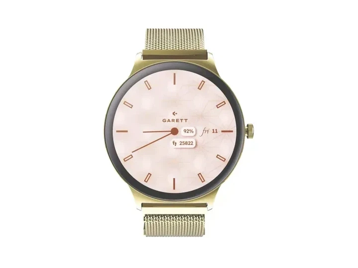 Смарт-годинник Garett Verona 2 Gold Mesh - Фото 3 Смарт-годинник Garett Verona 2 Gold Mesh - изображение 3