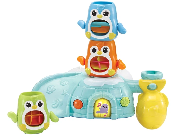 Zabawka do kąpieli Vtech interaktywna Stack & Splash Pingwiny 80-572123 (3417765721236) - obraz 2