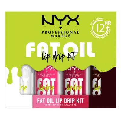 Набір блисків для губ NYX Professional Make Up Fat Oil Lip Drip My Main + Status Update + Missed Call + Newsfeed 4 x 4.8 мл (3600551160047) - зображення 1