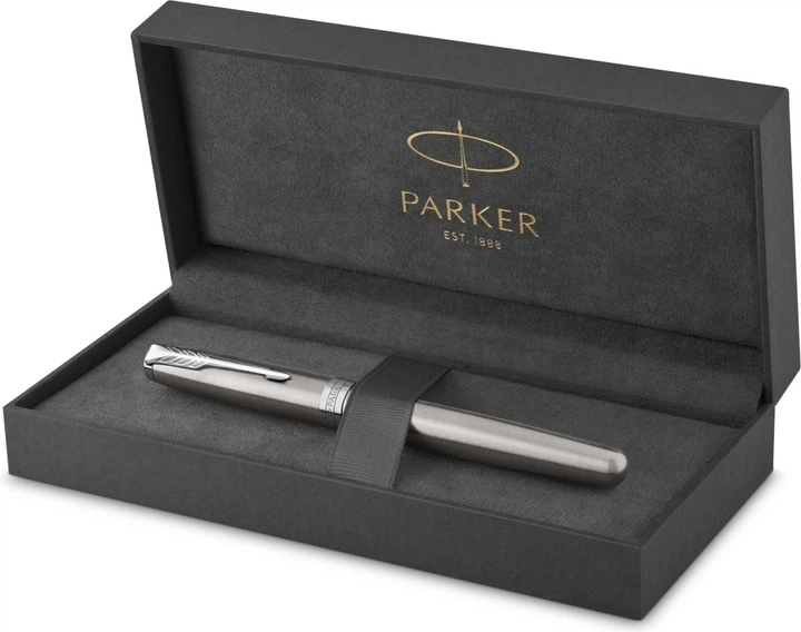 Pióro wieczne Parker Sonnet Stainless Steel CT (F) Szara obudowa Niebieskie (3501179315096) - obraz 2