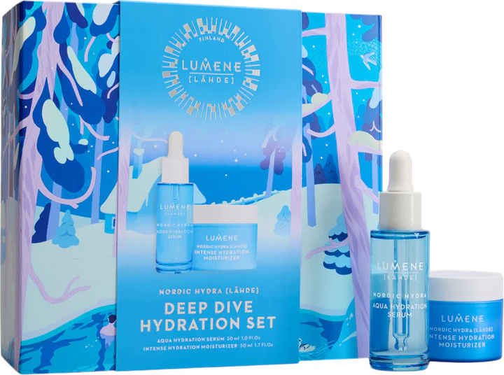Набір для догляду за обличчям Lumene Nordic Hydra Deep Dive Hydration Крем для обличчя 50 мл + Сироватка для обличчя 30 мл (6412600864366) - зображення 1