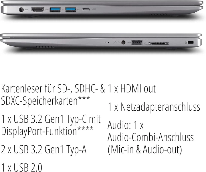 Ноутбук 15.6" MEDION S15447 Intel Pentium 6405U RAM 8GB SSD 256GB Windows 11 (UKR) - изображение 6