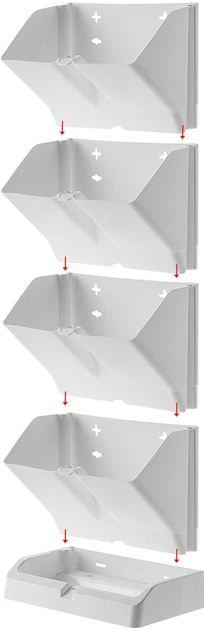 Вертикальний садовий настінний модуль Kadax Seres 48 x 19 см Білий (K8014) - зображення 5