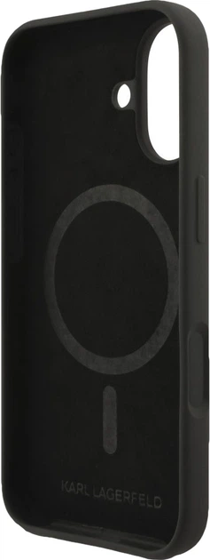 Etui plecki Karl Lagerfeld Karl & Choupette Head na Apple iPhone 16 z MagSafe Czarne (3666339319649) - obraz 1