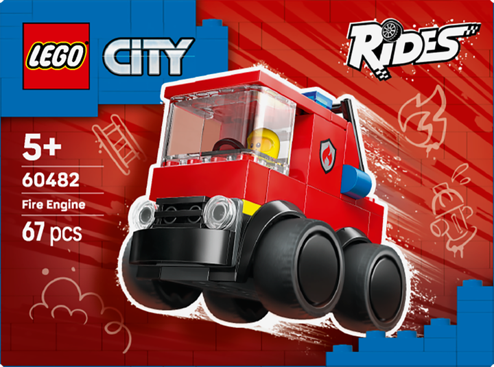 Zestaw klocków LEGO CITY Pojazdy — Wóz strażacki 67 elementów (60482) - obraz 1