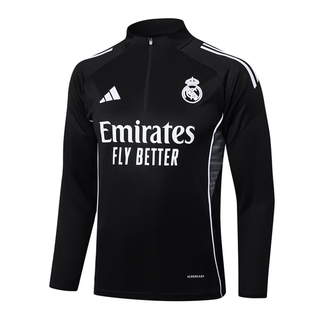 Тренировочный спортивный костюм Real Madrid черный— олимпийка + штаны, детский, футбольный, сезон 2025/2026 (р. 18 рост 155-165 см.) - Фото 2 Тренировочный спортивный костюм Real Madrid черный— олимпийка + штаны, детский, футбольный, сезон 2025/2026 (р. 18 рост 155-165 см.) - изображение 2