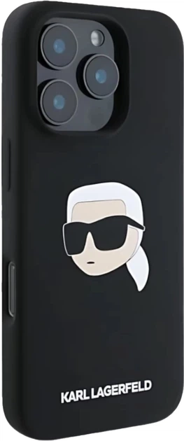 Etui plecki Karl Lagerfeld Karl Head na Apple iPhone 16 Pro Max z MagSafe Czarne (3666339319670) - obraz 4