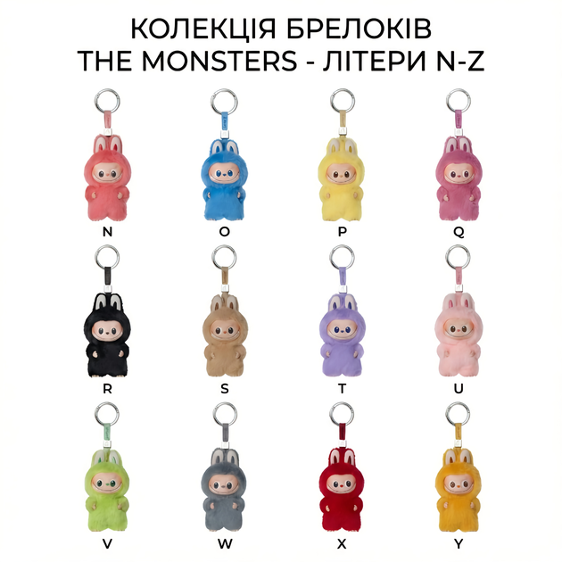 Плюшевий брелок сюрприз UFT Pin for Love рандомний персонаж Блакитна коробочка N-Z (UFTPinLove2) - зображення 4