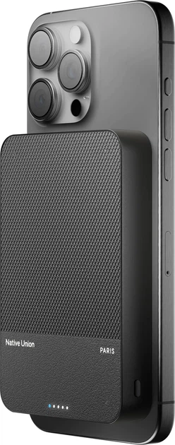 УМБ Native Union (Re)Classic Power Bank Magnetic 10000 mAh 15W Black (PB-10KMS-BLK) - зображення 3