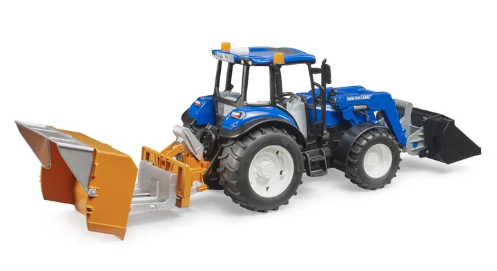 Іграшковий набір Bruder Трактор New Holland T5.121 з навантажувачем та аксесуарами 04055 (4001702021870) - зображення 11
