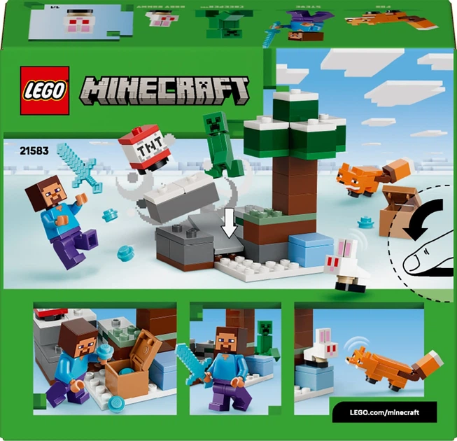 Zestaw klocków LEGO Minecraft Przygoda Steve’a w tajdze 79 elementów (21583) - obraz 3
