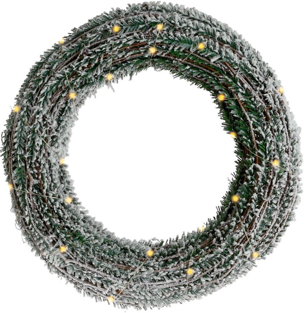 Сяючий декор Vilde 839055 Вінок святковий 30 LED 40 см (8719987926198) - зображення 1