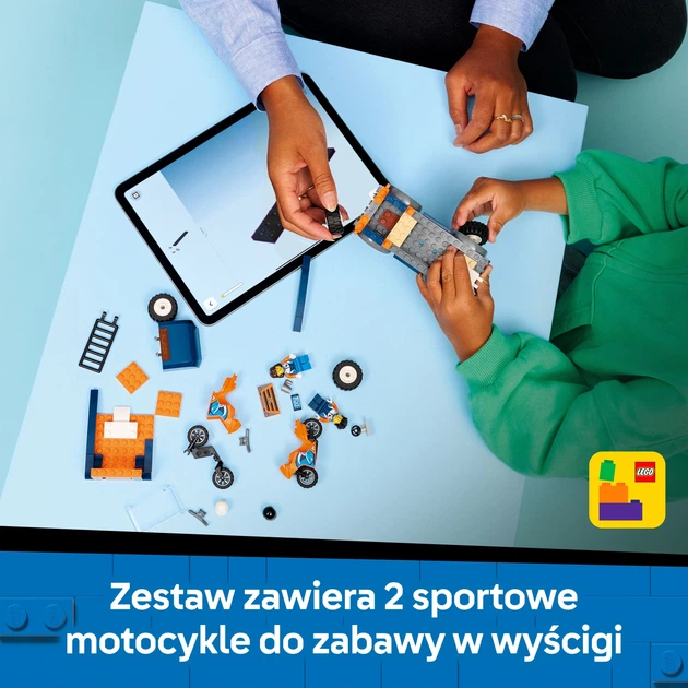 Zestaw klocków LEGO CITY Laweta dla motocykli 88 elementów (60491) - obraz 7