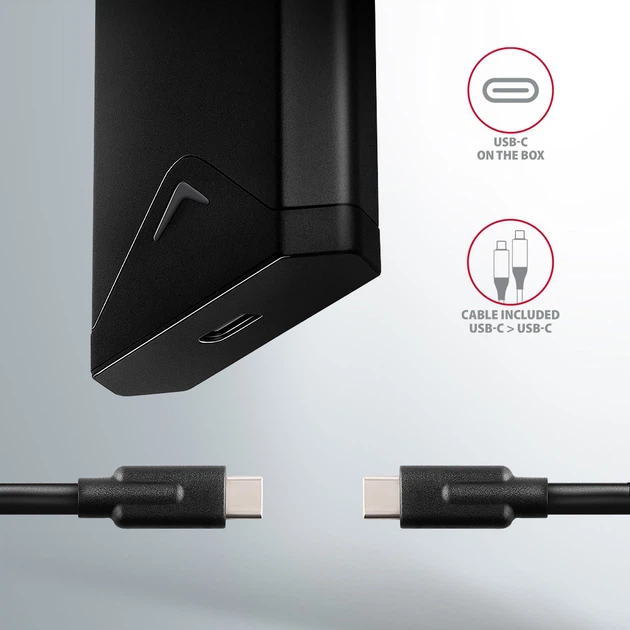 Zewnętrzna kieszeń Axagon EEM2-UB2 USB-C 10Gbps - M.2 NVMe SSD Black - obraz 7