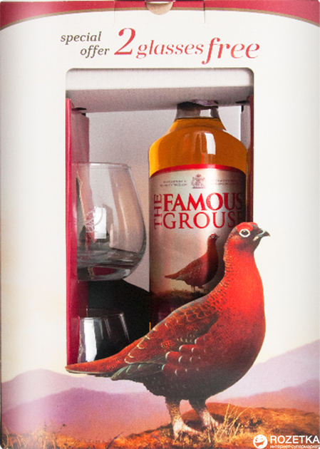 Виски The Famous Grouse 0.7 л 40% + 2 бокала (5201005080683) – фото ...