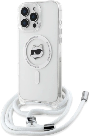 Панель Karl Lagerfeld Choupette Head для Apple iPhone 16 Pro Max з MagSafe зі шнурком Cord Transparent (3666339320591) - зображення 4