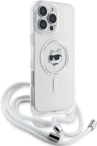 Панель Karl Lagerfeld Choupette Head для Apple iPhone 16 Pro Max з MagSafe зі шнурком Cord Transparent (3666339320591) - зображення 6