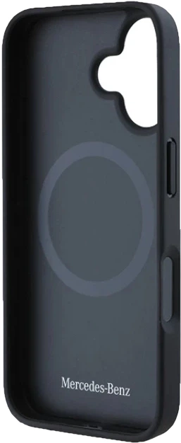 Etui plecki Mercedes Benz Blue Line Leather na Apple iPhone 16 z MagSafe Czarne (3666339325688) - obraz 2