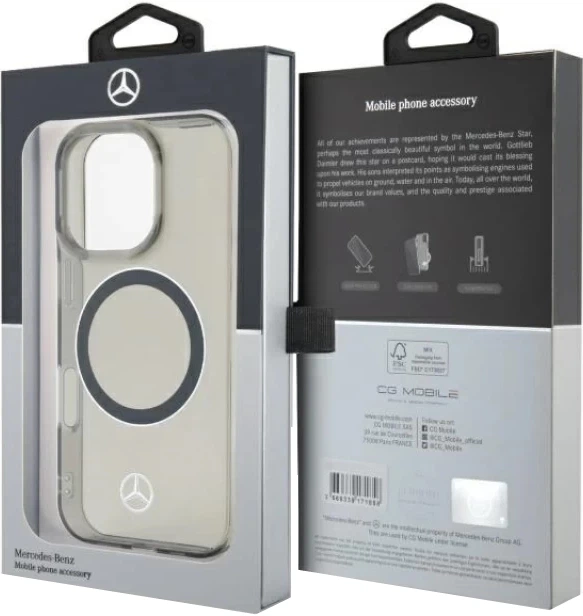 Etui plecki Mercedes Benz Silver Ring na Apple iPhone 16 Pro Max z MagSafe Czarne (3666339325954) - obraz 8