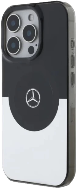 Etui plecki Mercedes Benz Double Layer BiColor na Apple iPhone 16 Pro z MagSafe Czarno-Srebrne (3666339326425) - obraz 4