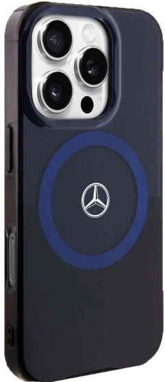 Панель Mercedes Benz Double Layer BiColor для Apple iPhone 16 Pro Max з MagSafe Black Blue (3666339326470) - зображення 6