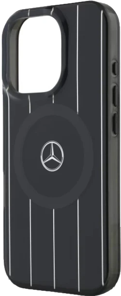 Etui plecki Mercedes Benz Double Layer Crossed Lines na Apple iPhone 16 Pro z MagSafe Czarne (3666339326661) - obraz 1