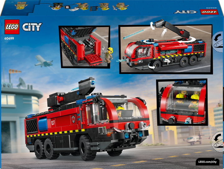 Конструктор LEGO CITY Пожежна вантажівка в аеропорту 691 елемент (60499) - зображення 9