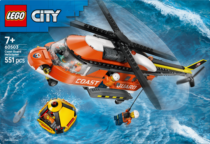 Zestaw klocków LEGO CITY Helikopter straży przybrzeżnej 551 elementów (60503) - obraz 1