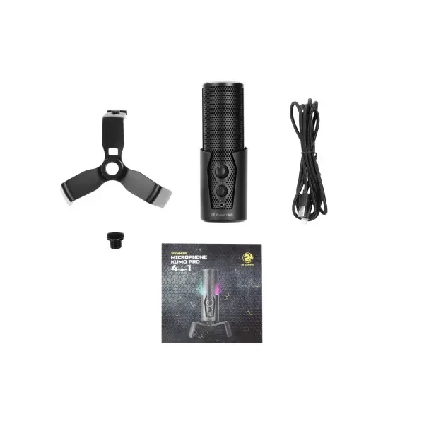 Мікрофон 4в1 2E GAMING Kumo Pro, Black (2E-MG-STR-4IN1MIC) - Фото 2 Мікрофон 4в1 2E GAMING Kumo Pro, Black (2E-MG-STR-4IN1MIC) - зображення 2