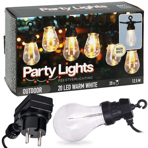 Гірлянда садова Vilde 841803 LED 12.5 м Тепла Біла (8719202528312) - зображення 9