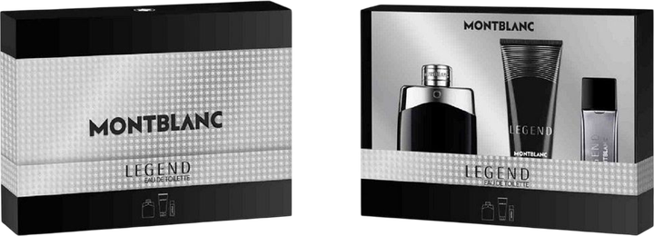 Набір для чоловіків Montblanc Legend Туалетна вода 100 мл + Туалетна вода 15 мл + Гель для душу 100 мл (3386460154314) - зображення 1