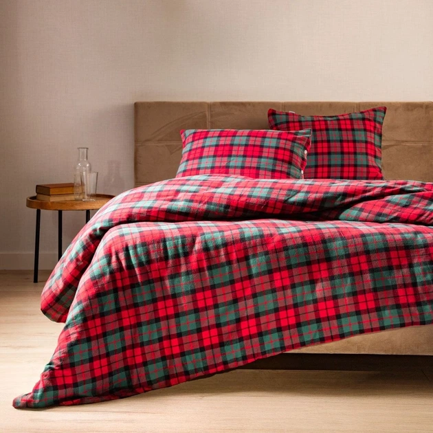 Комплект постільної білизни Homla Tartan Підковдра 160 x 200 см + 2 наволочки на подушки 50 x 60 см у клітинку різнокольоровий (5906496708466) - зображення 8