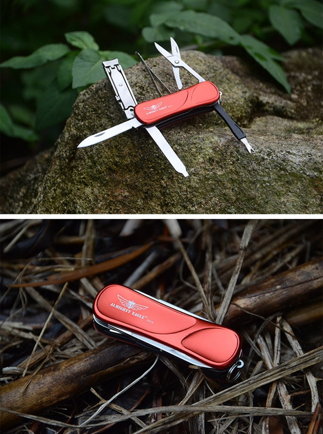 Мультитул маникюрный Almighty Eagle 7 инструментов Red + Кейс - изображение 2