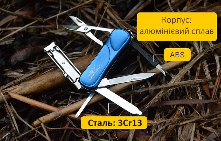 Мультитул маникюрный Almighty Eagle 7 инструментов Red + Кейс - изображение 6