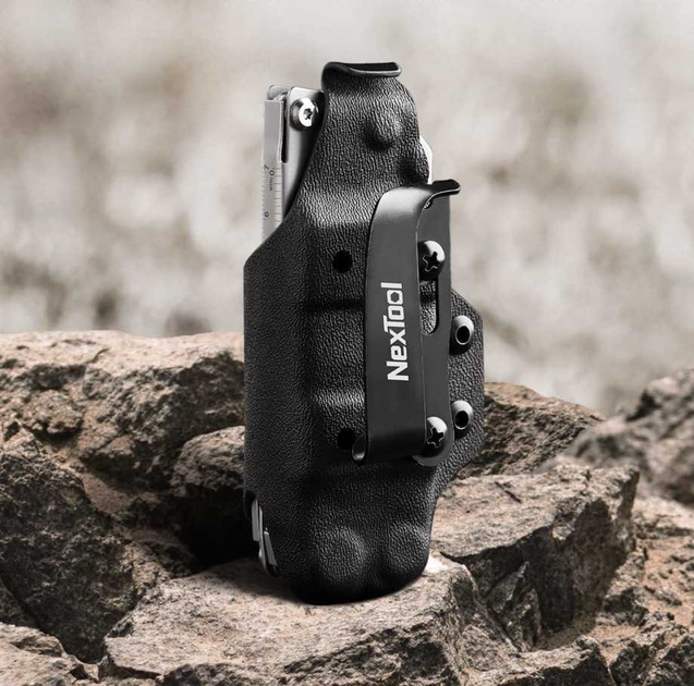 Мультитул NexTool KT5020 Flagship Pro многофункциональный инструмент 16 в 1 с плоскогубцами ножом пилой ножницами EDC компактный разборный с фиксацией лезвия кайдекс чехлом Kydex Molle - изображение 4