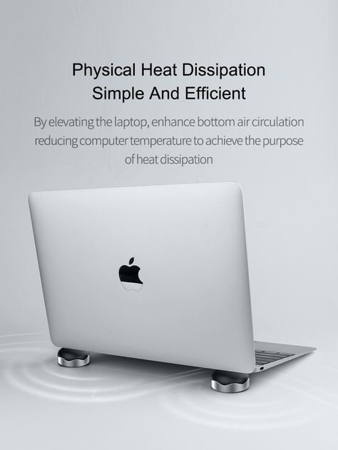 Подставка для ноутбука HAGiBiS Cooling Pad JD03MK 2 шт складная магнитная подставка для охлаждения ноутбука планшета эргономичная компактная с силиконовыми накладками, Silver - изображение 10