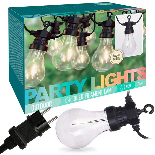 Гірлянда садова ProGarden 841811 LED 7.5 м Тепла Біла (8719987462221) - зображення 8