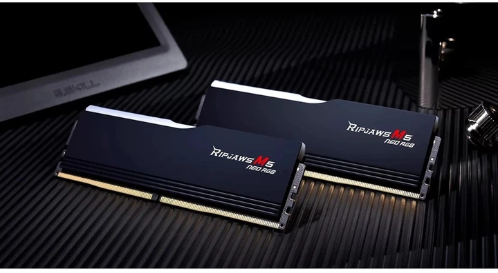 Pamięć RAM G.Skill Ripjaws M5 Neo RGB Dual-Kit 64GB DDR5-6000 Black (F5-6000J3040G32GX2-RM5NRK) - obraz 5