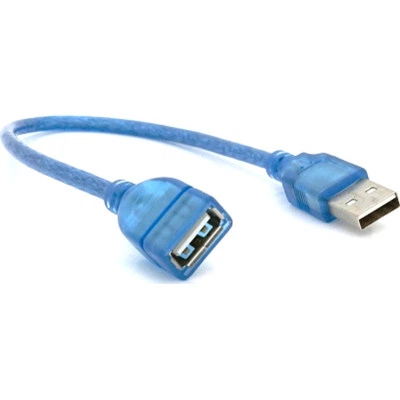 Дата кабель USB 2.0 AM/AF 0.3m blue transparent Voltronic (YT-AM/AF-0,3TBL) - Фото 1 Дата кабель USB 2.0 AM/AF 0.3m blue transparent Voltronic (YT-AM/AF-0,3TBL) - изображение 1