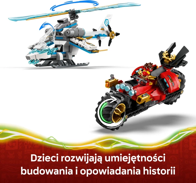 Zestaw klocków LEGO Ninjago Bitwa ninja: domek na drzewie z pojazdami 642 elementy (71857) - obraz 5
