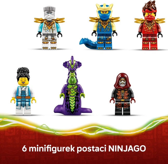 Zestaw klocków LEGO Ninjago Bitwa ninja: domek na drzewie z pojazdami 642 elementy (71857) - obraz 6