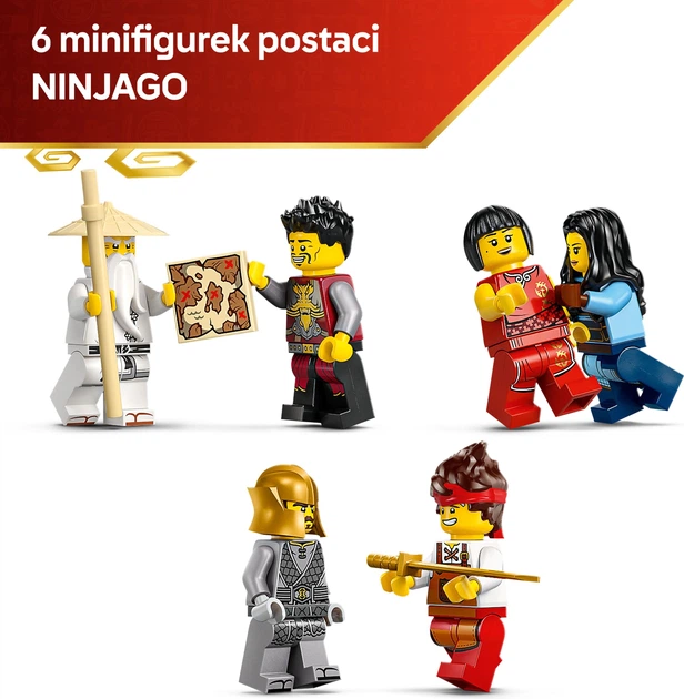 Zestaw klocków LEGO Ninjago Kuźnia Cztery Bronie — 15-lecie 1259 elementów (71858) - obraz 7
