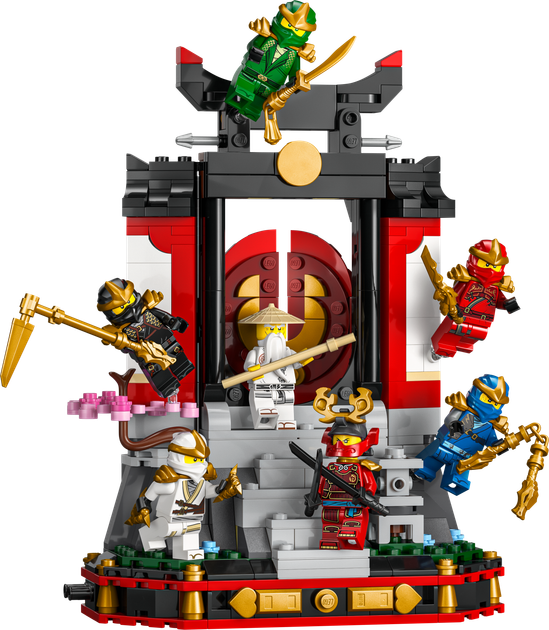 Zestaw klocków LEGO Ninjago Ozdoba z postaciami ninja — 15-lecie 447 elementów (71866) - obraz 2