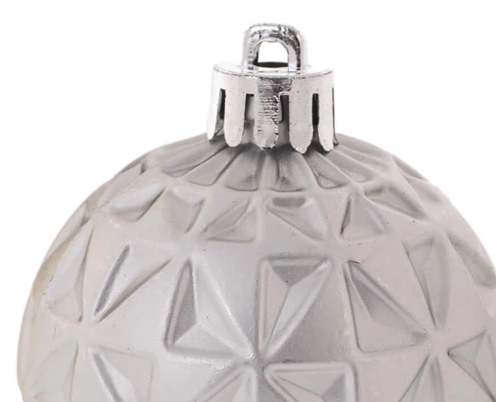 Komplet bombek na choinkę Kadax Pons Mix 7-3 cm 60 szt Srebrny K11248 (5906638309391) - obraz 4