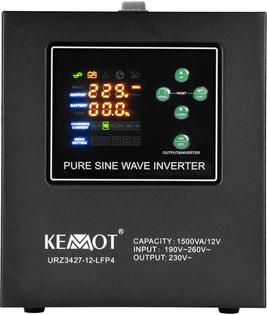 ДБЖ Kemot PROsinus-1500/12-LFP4 1050Вт/1500ВА (5901890123167) - зображення 2