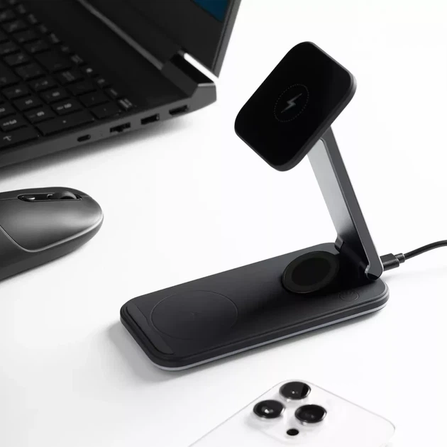 Беспроводной ЗУ Proove Energy Fold 3 in 1 для Android/Samsung/Apple/iPhone Black - изображение 2