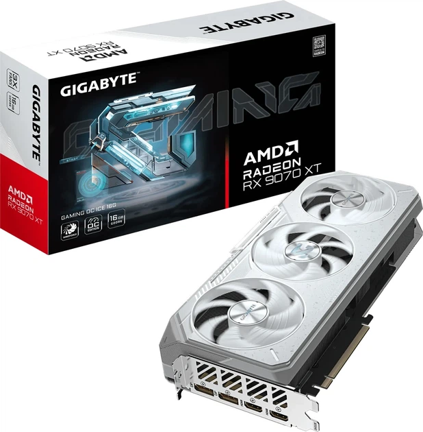 Karta graficzna Gigabyte PCI-Ex Radeon RX 9070 XT Gaming OC ICE 16G 16GB GDDR6 (256bit) (3060/20000) (2 x HDMI, 2 x DisplayPort) (GV-R907XGAMINGOCICE-16GD) - obraz 10