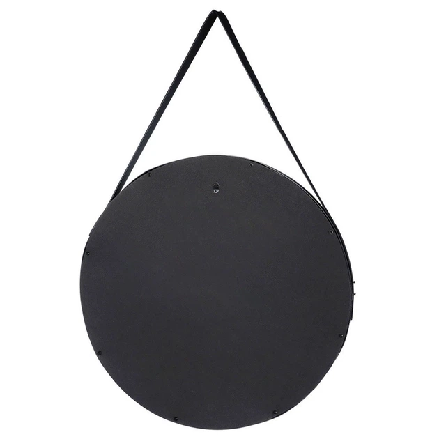 Lustro ścienne Home Styling Collection 510103 Okrągłe na pasku 52 cm Czarne (8719202616446) - obraz 5